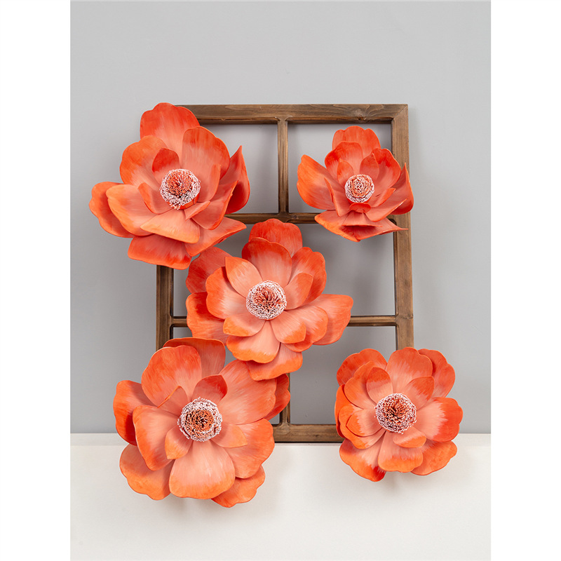 巨型手工纸艺窗花壁挂大花朵eva纸艺橱窗网红打卡造景装饰假花