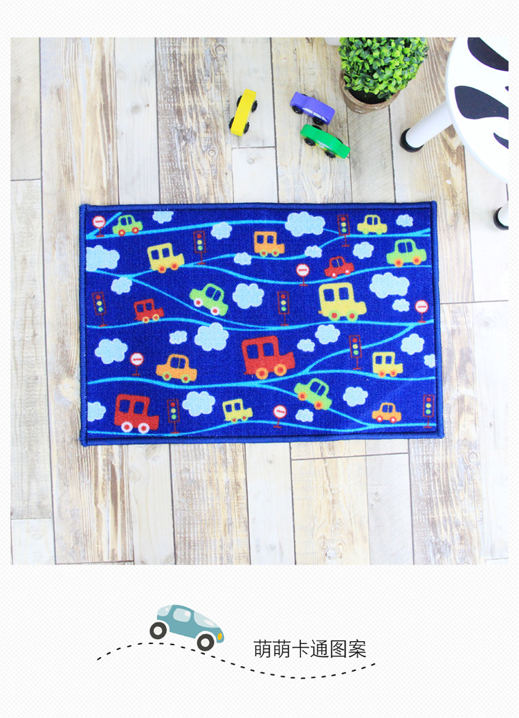 Jiecheng Floor Mat for Children's Room, Cartoon Foot Mat, Entrance Door Mat, Bathroom Mat, Water-Absorbent, Dirt-Resistant, Non-Slip Door Mat