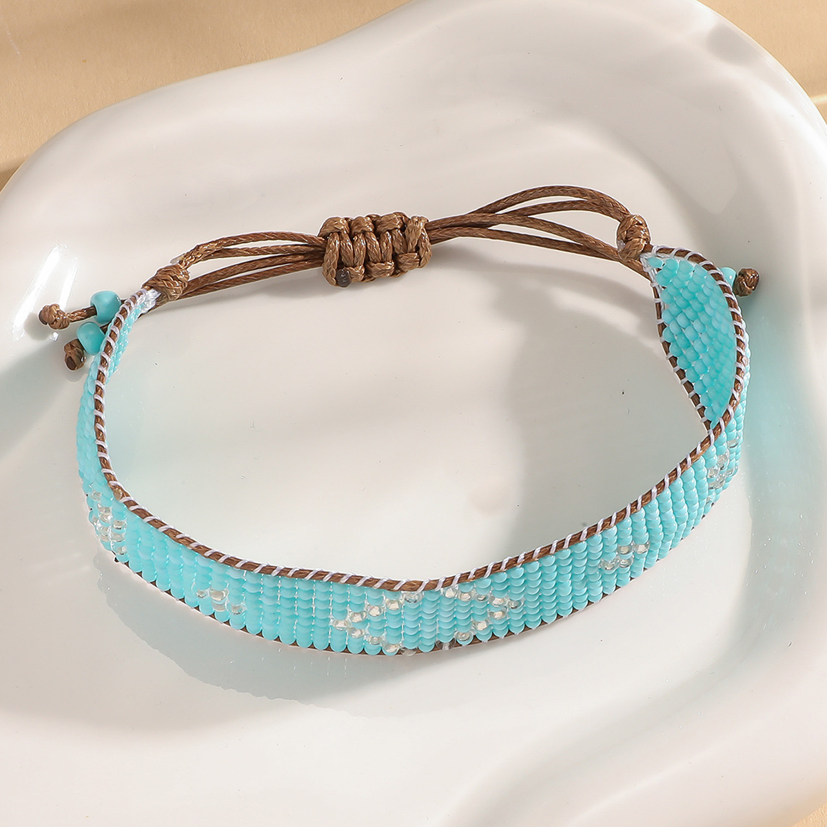 9g Weight Slider Clasp Closure Clasp Closure Type Bracelets Classification cord Chain Material Beaded Chain Chain Type 1 Piece Quantity Daily Occasion Seed Bead, cord Material Rhombus Pattern All Seasons Season Unisex Gender Knitting Design Ethnic Style Style Ethnic Style Rhombus Seed Bead Cord Beaded Chain Slider Clasp Closure String Bracelets Wholesale 19