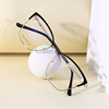Fashionable metal glasses, European style, cat's eye