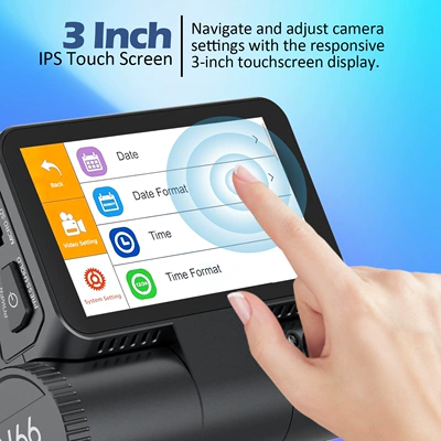 V66Dvr4K Three-Lens Dash Driving recorder