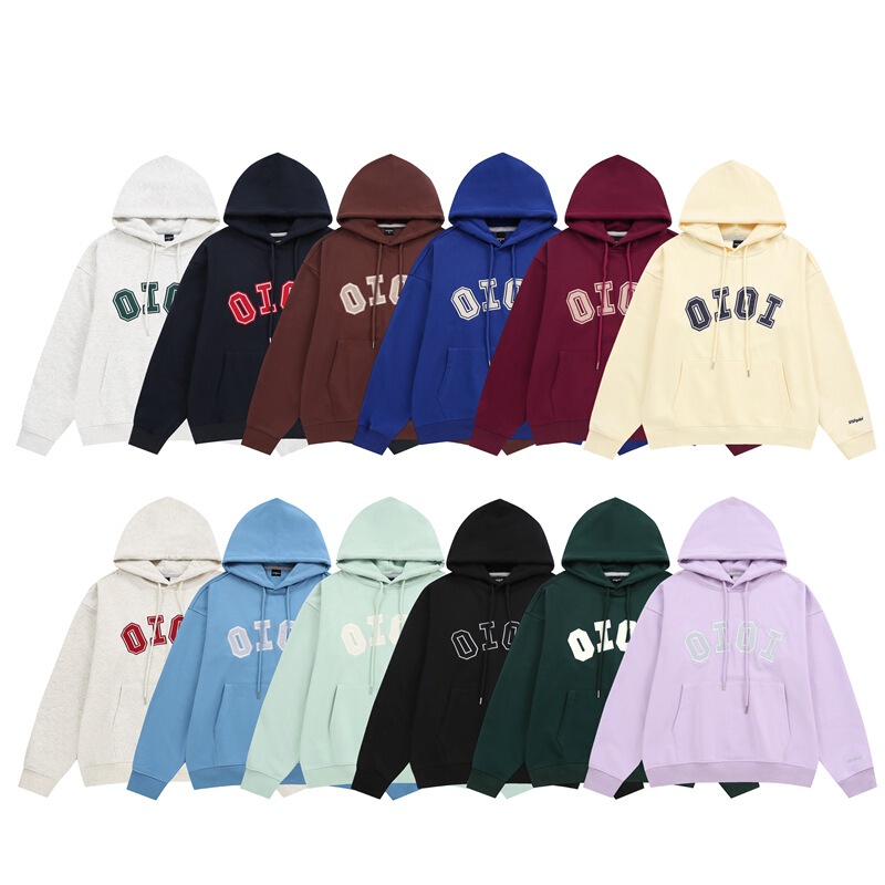 Special offer South Korea trendy brand oioi letter hooded sweater women's autumn rose Park Caiying same style embroidered couple loose Special offer South Korea trendy brand oioi letter hooded sweater women's autumn rose Park Caiying same style embroidered couple loose
