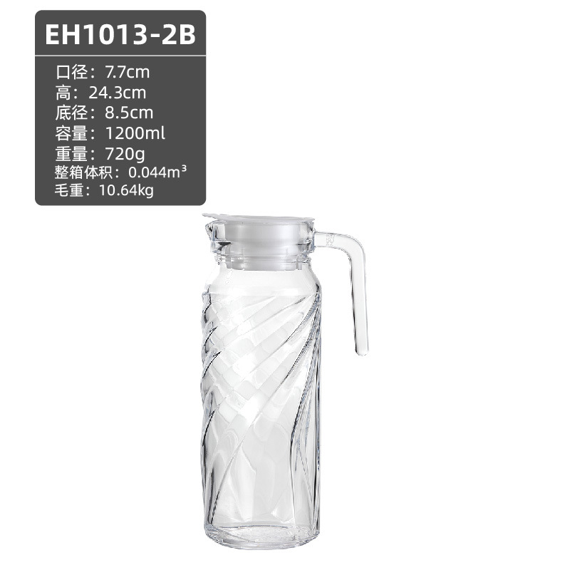 Hervidor de vidrio grueso, hervidor de agua frío doméstico resistente al calor de gran capacidad, olla de jugo, tetera, hervidor de restaurante image 19