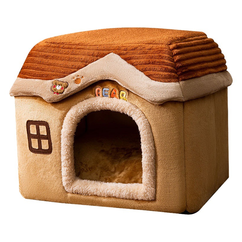 Four Seasons universal Castle Dog House nido mediano y pequeño perro cerrado perrera extraíble y lavable nido de gato suministros para mascotas