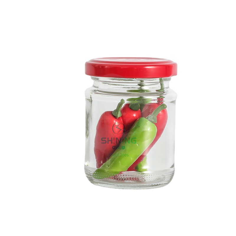 批发圆形小瓶果酱瓶蓝莓酱瓶子膏滋瓶食品级耐高温包装密封玻璃瓶