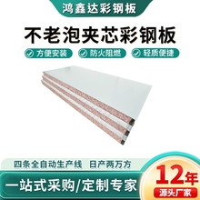 做隔断复合保温彩钢夹芯板 机制50mm食品车间隔热不老泡真金板