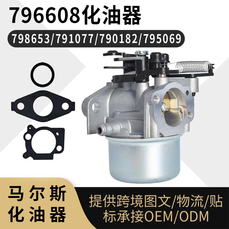 796608 Carburetor suitable for Briggs & Stratton 798653 791077 790182 795069 796608 Carburetor suitable for Briggs & Stratton 798653 791077 790182 795069
