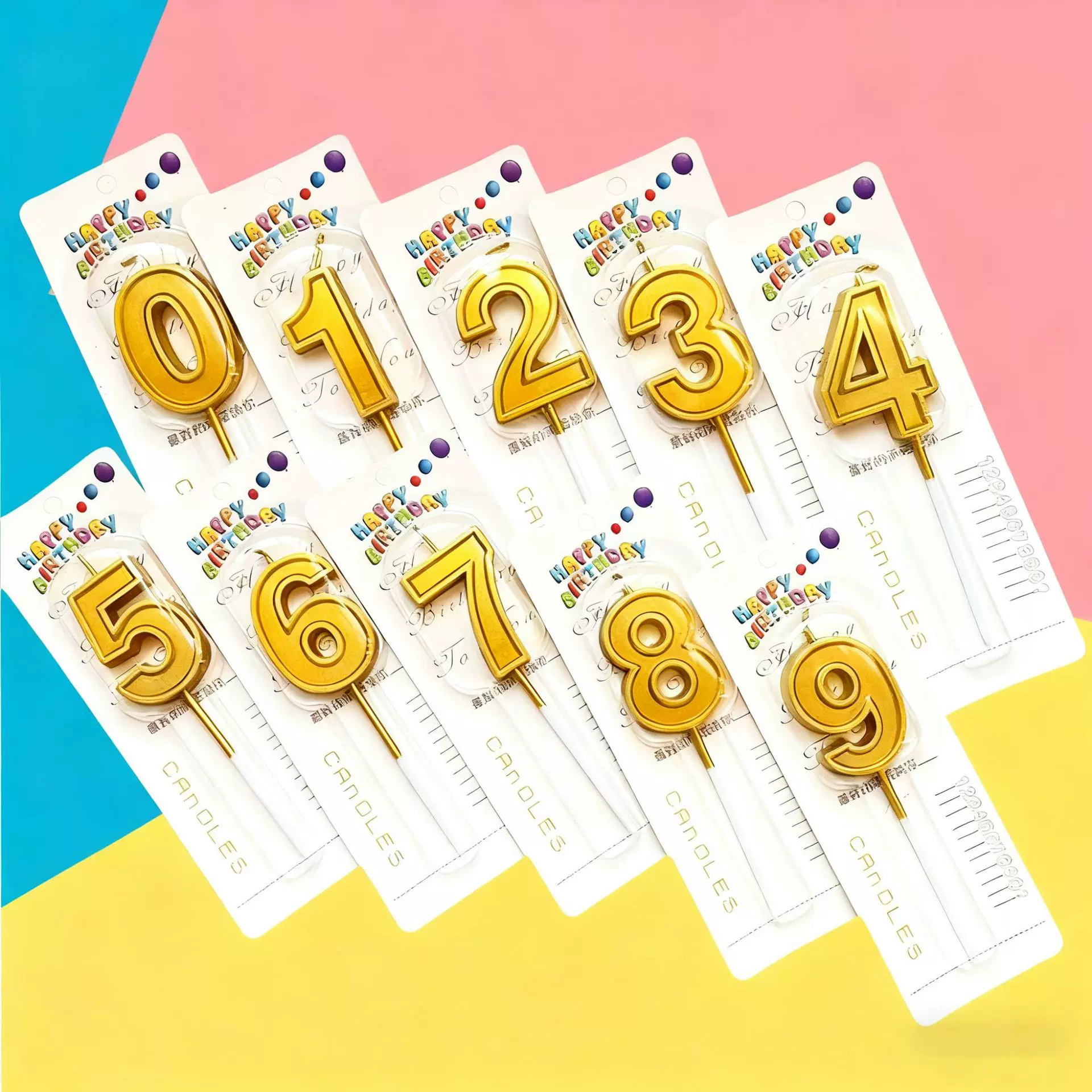 创意个性数字蜡烛生日蛋糕派对聚会烘焙蜡烛凹槽数字生日蜡烛批发