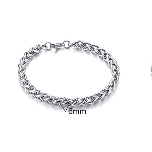 Metal Design Fashion Geometric Titanium Steel Metal Men's Bracelets Men's Chain Bracelets
