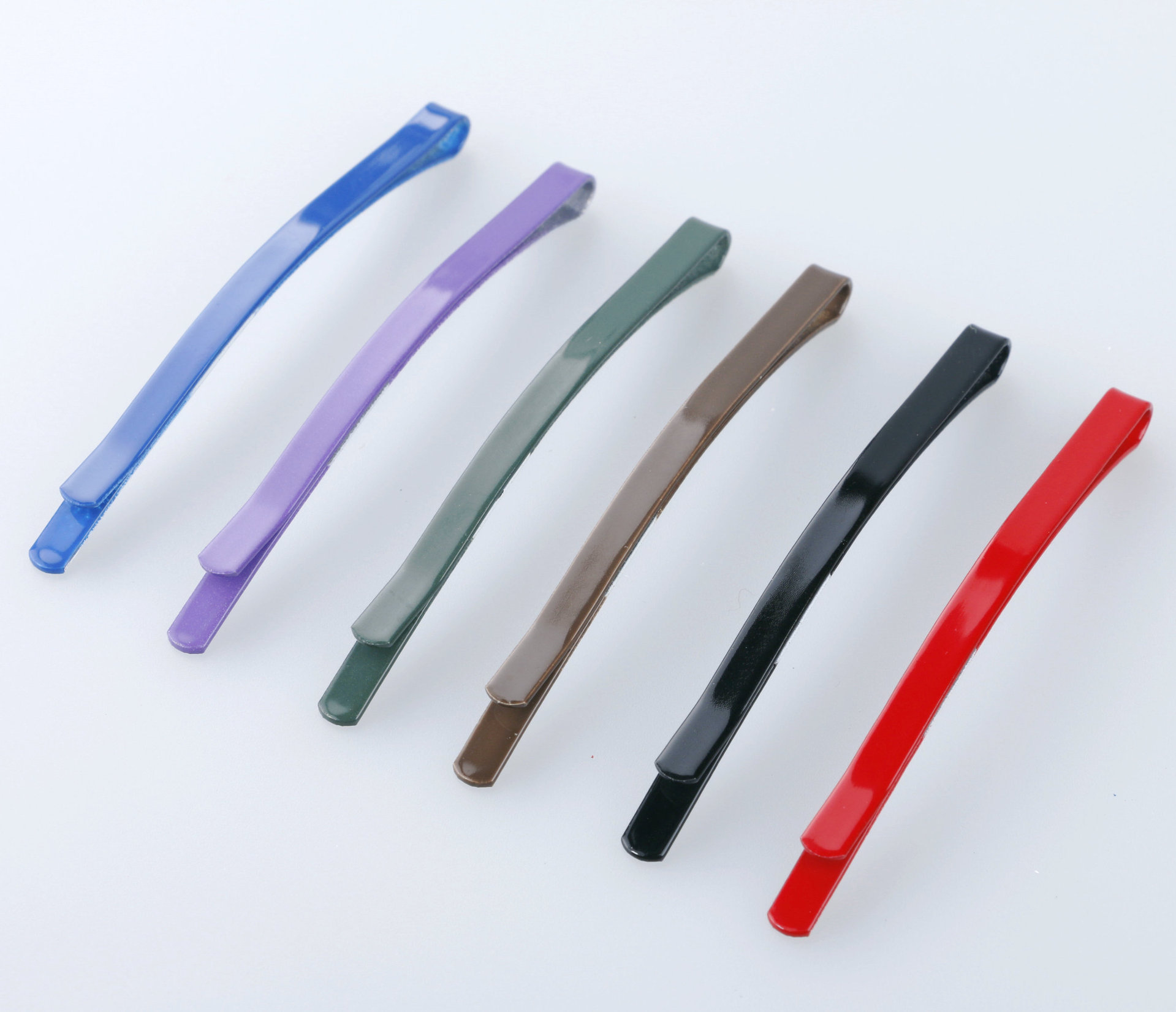 韩版简约基础一字夹 时尚发夹 小女孩少女束发盘发夹钢夹 12根装