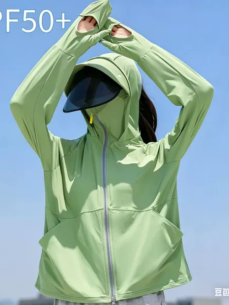 UPF50+ Sun Protection Clothing for Women, Summer 2026 New Model, UV Protection, Ice Silk, Plus Size, Breathable and Thin for Cycling