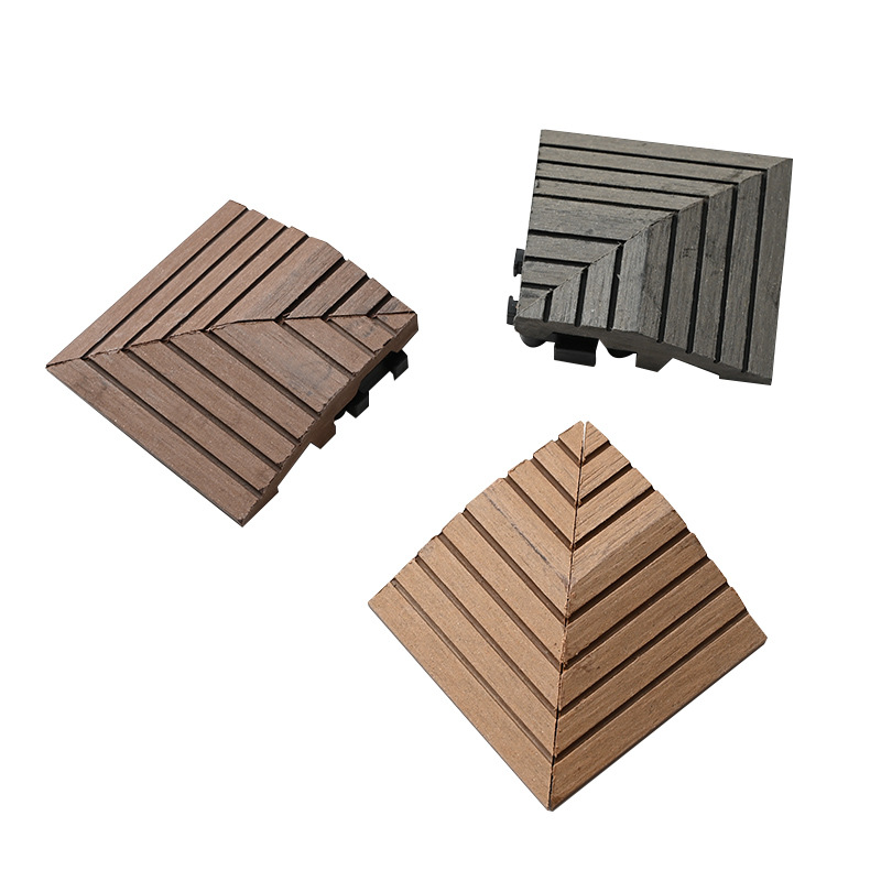 Perfil de esquina pequeño de segunda generación para suelos de madera plástica, rodapié con acabado de grano de madera, mismo color, nueva mejora.
