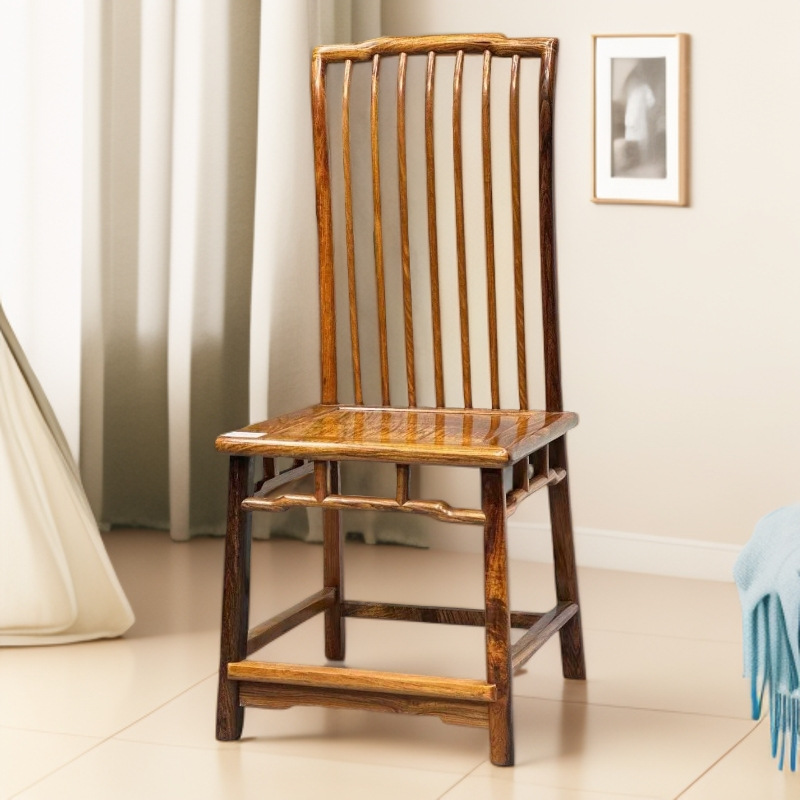 New Chinese-style Hainan Huanghuali wood backrest chair, antique-style tea table, single-person master tea chair, home-use official hat chair, solid wood