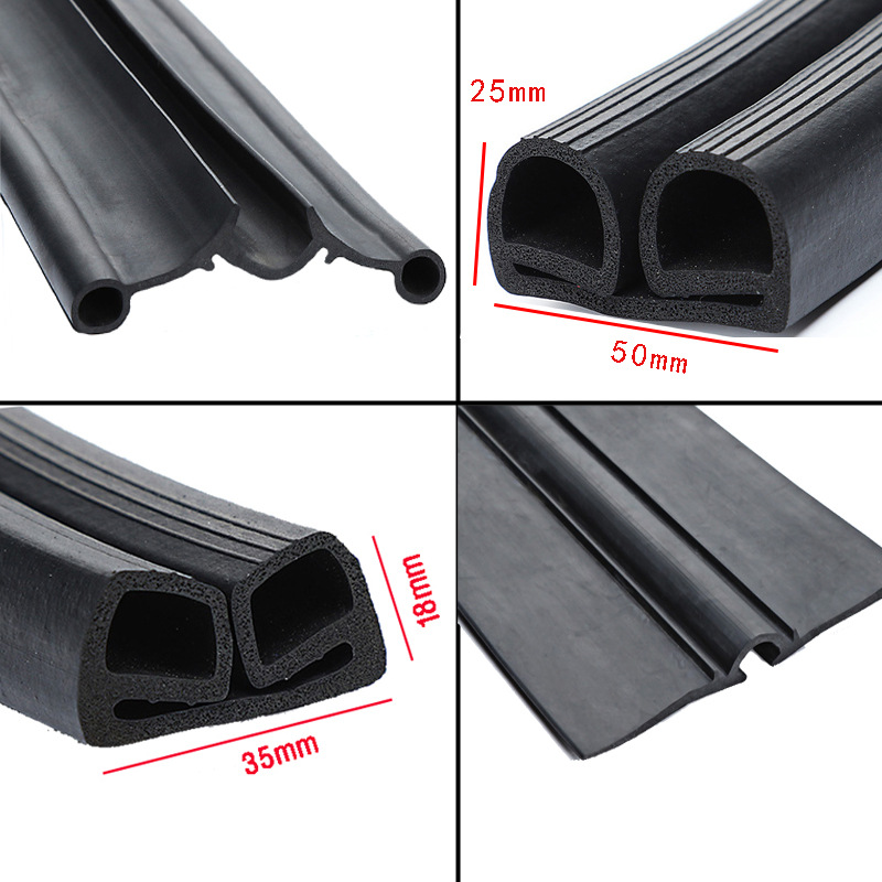 冷库门框密封条 冷藏室柜边底平移门框防撞条 保温箱双E双孔B型胶