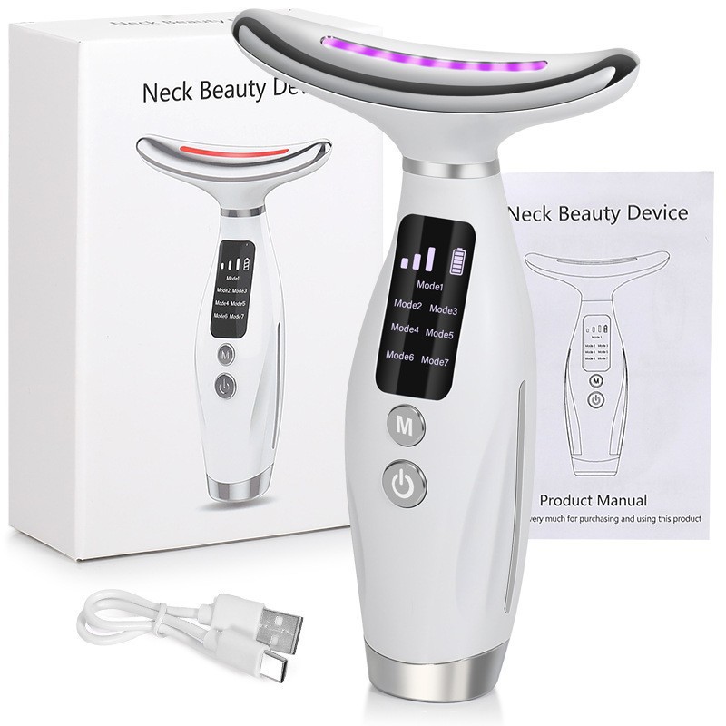 Neck Beauty Instrument, Neck Beauty Instrument, Neck Wrinkle Instrument, Microcurrent Neck and Face Dual-Purpose Nasolabial Wrinkle Neck Wrinkle Massage Instrument, Anti-Wrinkle