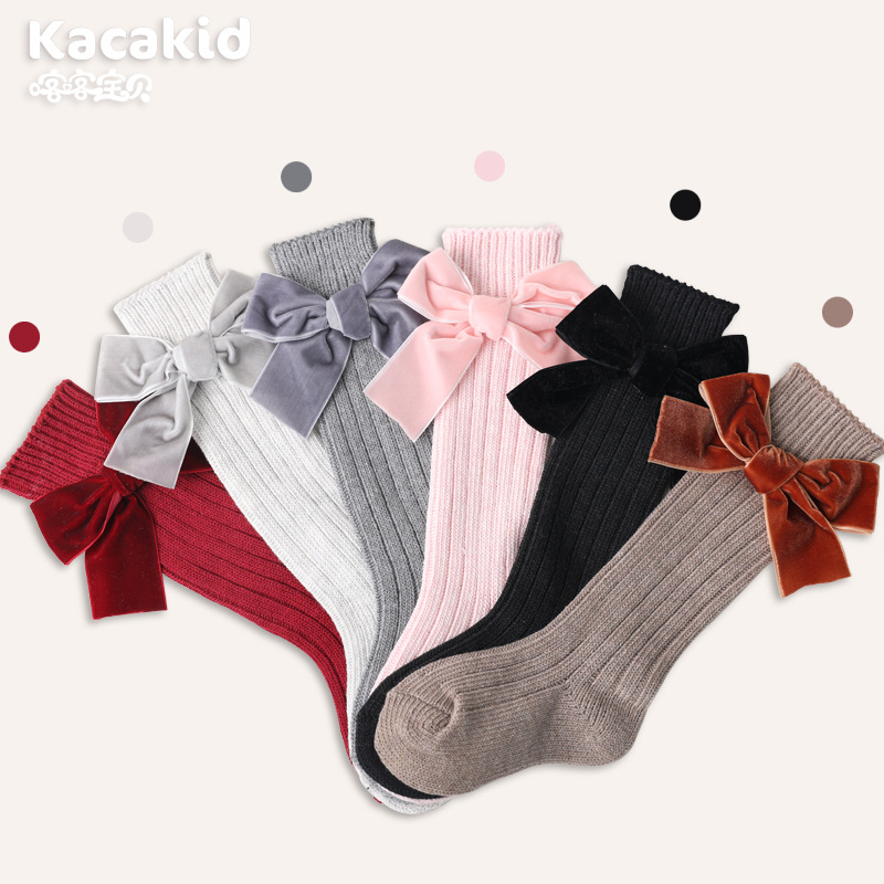 Calcetines PARA NIÑOS Calcetines de media pantorrilla de punto de otoño calcetines de algodón cálido para bebés calcetines de terciopelo calcetines para niños engrosados