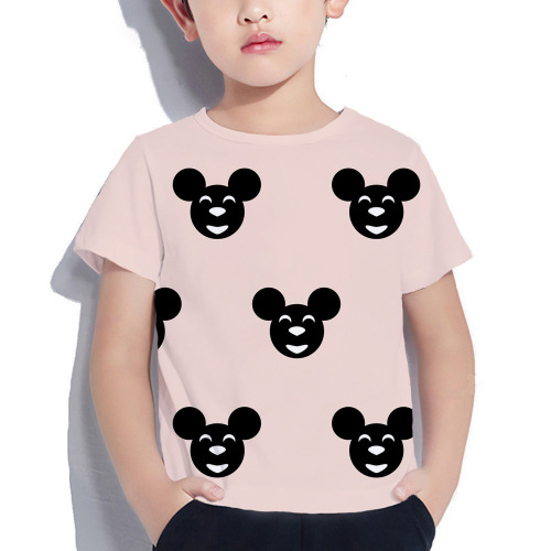 New foreign trade dishi printed tops for boys—casual, breathable short-sleeved children’s clothing—dropshipping available, direct from manufacturer.