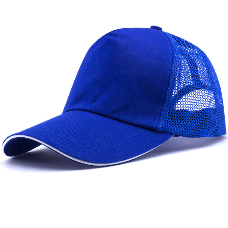 Gorra de malla de esponja gorra de publicidad impresión gorra de béisbol para adultos panel de luz a juego de color gorra de trabajo transpirable viaje protección solar sombrero para el sol
