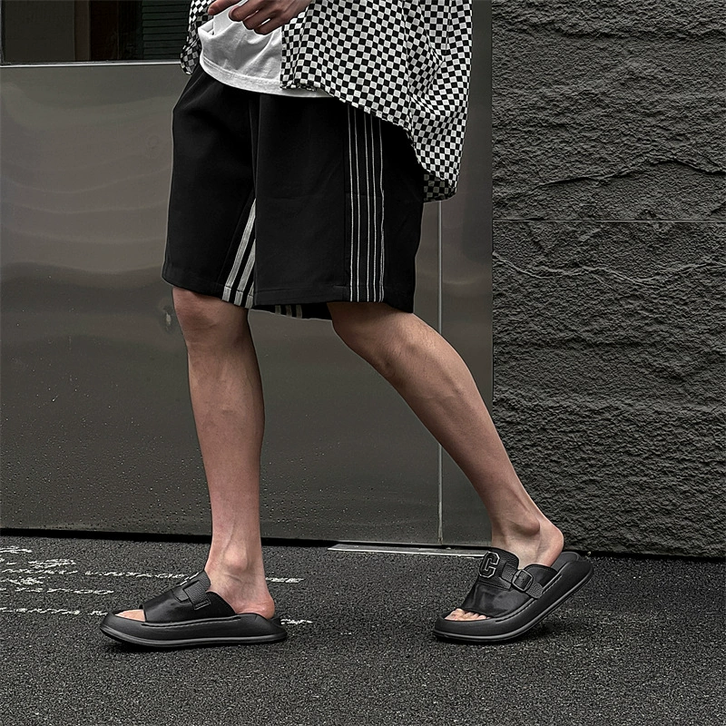 Носить белые тапочки мужские приливные бренды высокого уровня чувство летом мягкая подошва противоскользящие пляжные туфли 371226-J