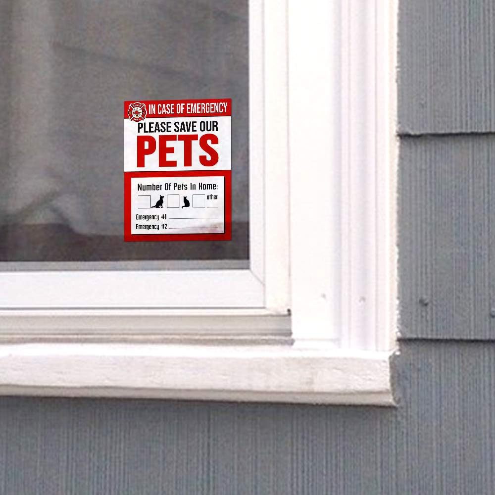 Amazon Pet Rescue Stickers Fire Safety Window Stickers Rescue Our Pet Stickers