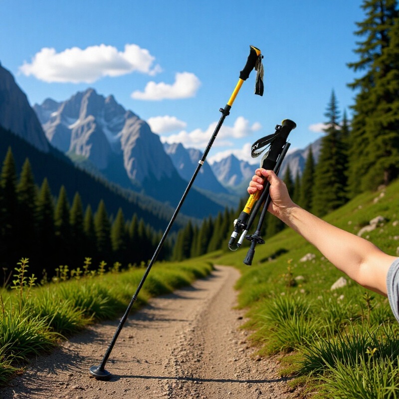 Mountaineering Poles, Walking Sticks, Folding Telescopic Crutches, Outdoor Hiking Equipment, Climbing Sticks, Carbon Fiber Mountaineering Poles, Walking Sticks, Folding Telescopic Crutches, Outdoor Hiking Equipment, Climbing Sticks, Carbon Fiber