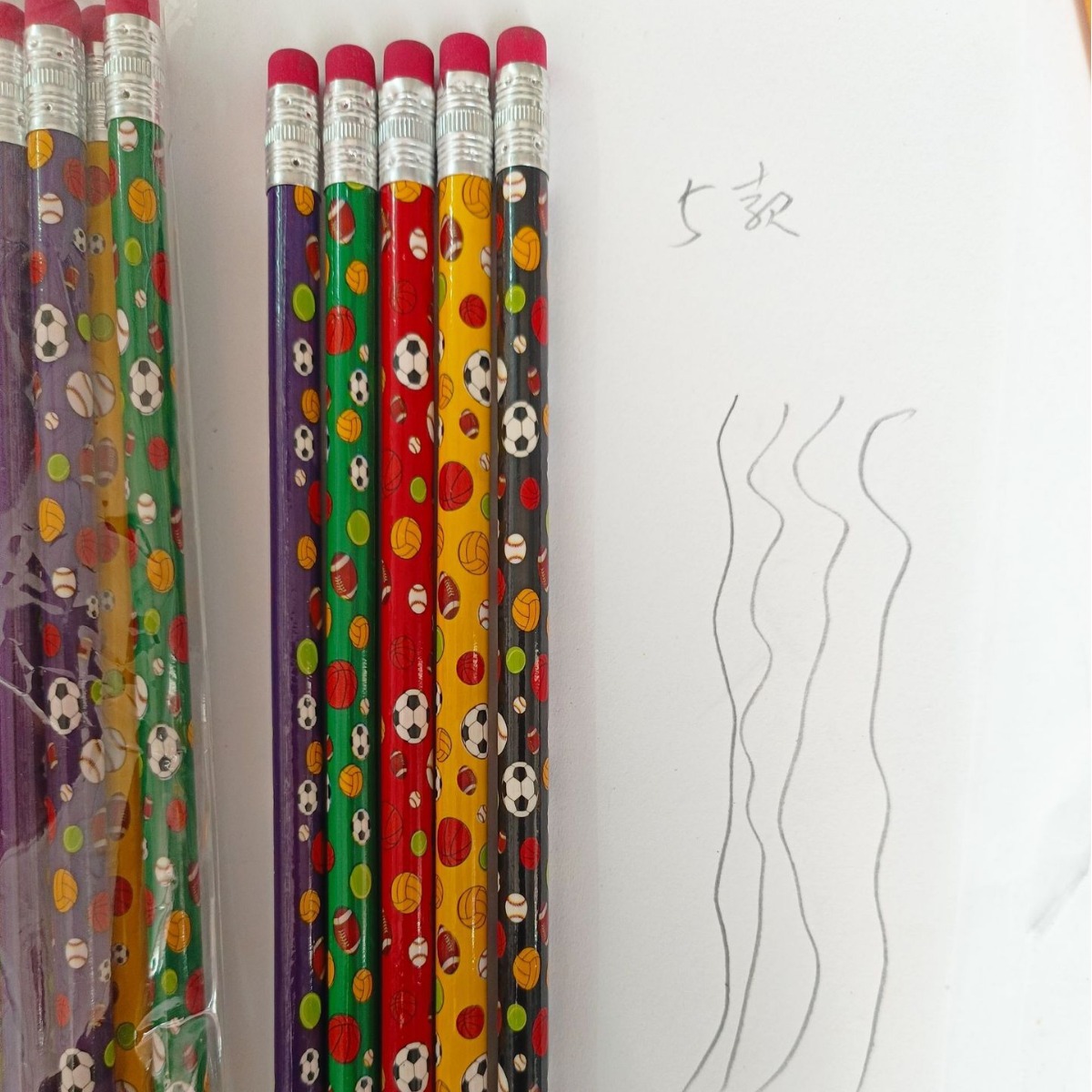 Fútbol Tema 6 color fútbol HB color lápiz impresión bola lindo Comercio exterior lápiz al por mayor