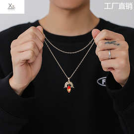 救赎项链英雄联盟/LOL联名辅助装备小众设计感女ins宝石项链男潮