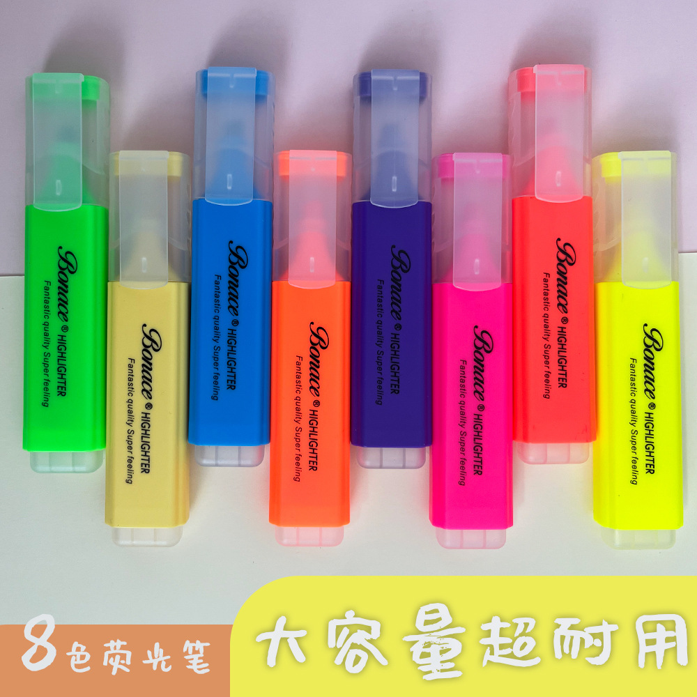 marcador fluorescente pen pen de color con cabeza inclinada para marcar trazos clave pen de alta capacidad para estudiantes