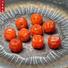 南红玛瑙无相老型桶珠陨石坑散珠饰品菩提文玩配饰diy手串材料批
