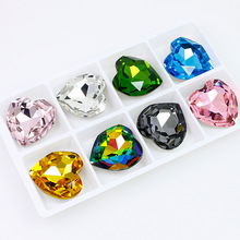 东洲水晶28*28爱心钻异形尖底桃心钻优质K9玻璃钻饰品配件爷爷心
