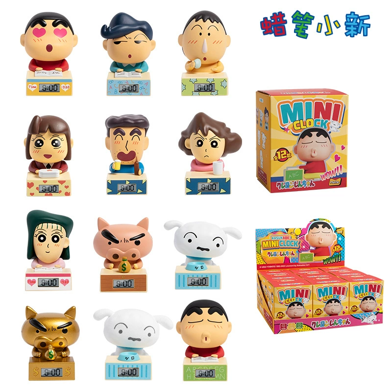 Новый продукт Maihe Crayon Shin-shirt's blind box Kasugabe серии мини-часовые настольные украшения модный игрушка будильник женский подарок