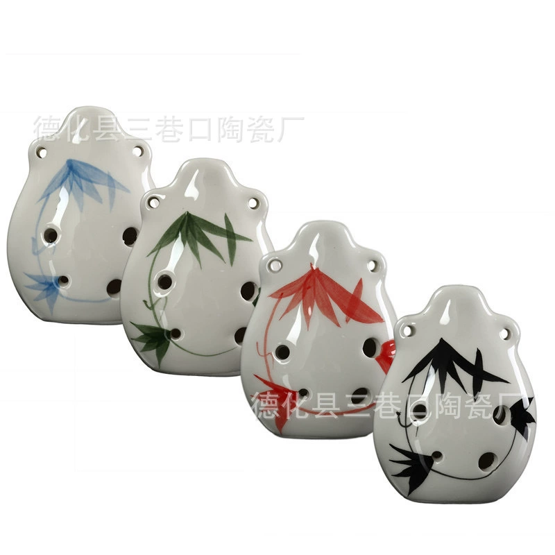 Six-hole oval alto AC-tuning starry sky pottery beginners students perform musical instruments 6-hole C-tuning oval can be engraved