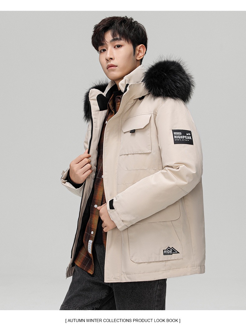 Nueva chaqueta de invierno con capucha informal y cálida de moda para hombre_voghion.com