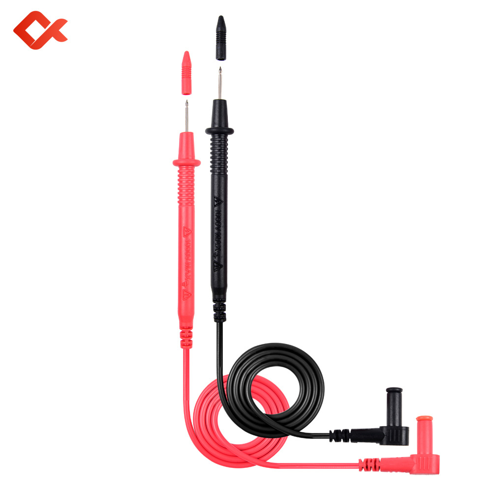 QHTITEC多功能A801数字万用表表笔PU绝缘特尖表线伸缩表线