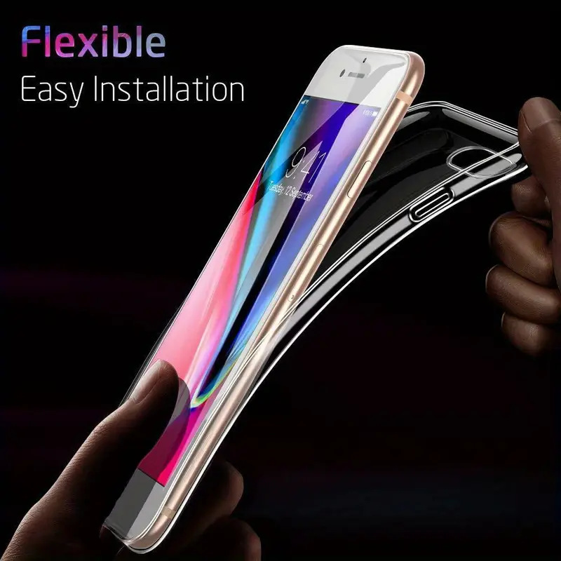 Ultra-Thin Transparent Mobile Phone Case Suitable for Apple 15Promax Anti-Fall Iphone14Plus All-Inclusive 13 Protective Cover 12