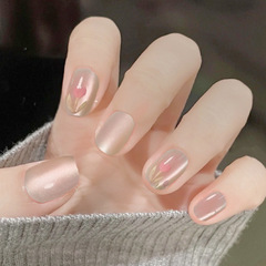 鬱金香貓眼穿戴甲春夏花花溫柔甜美透粉光療甲片美甲貼片分碼成品