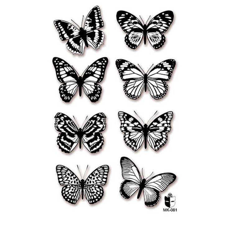 Animal blanco y negro desechable pegatinas de tatuaje belleza pegatinas de tatuaje moda estética patrón de personalidad dama pegatinas de tatuaje