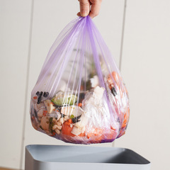 Thickened flat-mouth garbage bags for home use, colored disposable plastic bags for kitchen, perforated black continuous roll bags, wholesale