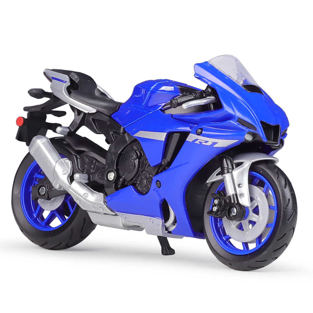 Maista 1:18 Yamaha 2021YAMAHA YZF-R1 simulación aleación modelo de motocicleta con base