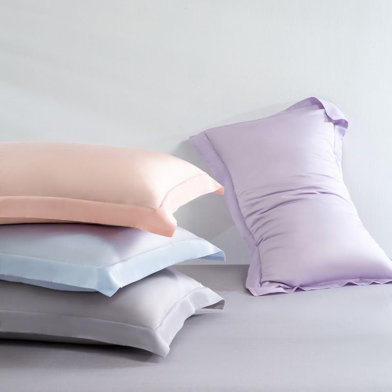 夏季纯色A类兰精天丝枕套凉感莱赛尔酒单人枕头套48x74cm枕芯套