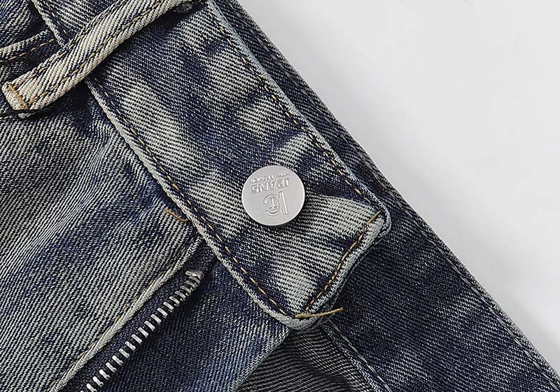Distressed Flared Jeans For Men Vintage Washed Casual Denim Trousers_voghion.com