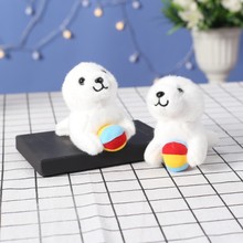 可爱萌海狮挂件毛绒玩具网红海洋动物海豹4寸公仔玩偶包包挂饰批