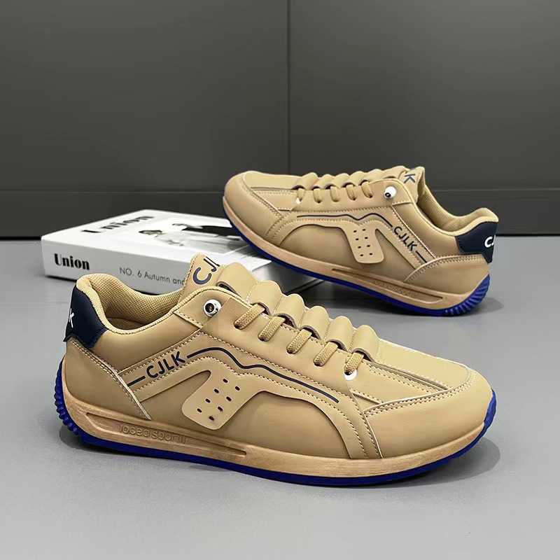 New Fashion Versatile Men's Shoes Low cut Lace up Multi color Sports Shoes Men's Thick Sole Running Shoes Comfortable Casual Shoes_voghion.com