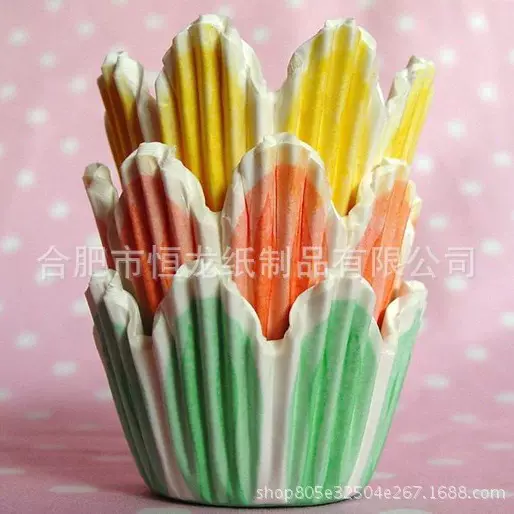 烘焙蛋糕纸杯防油印花花瓣蛋糕杯耐高温纸托蛋糕纸杯600个/套批发