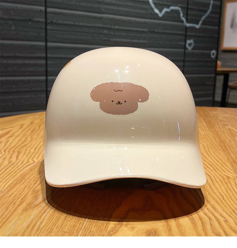 Original Puppy 3C Certified Electric Vehicle Safety Helmet for Women, Cartoon Motorcycle Helmet, Summer and All-Season Sun Protection for Electric Vehicles