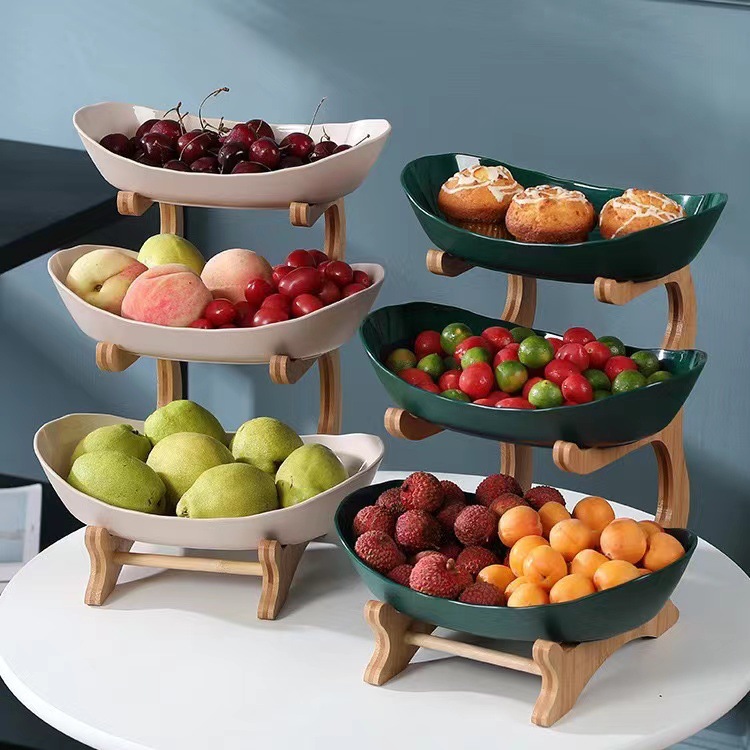 Plato de frutas multicapa transfronterizo, mesa de té de sala de estar, plato de refrigerios, plato de frutas para refrigerios, plato de dulces, plato de frutas para bocadillos