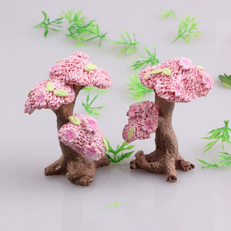 Мох микро пейзаж ювелирные изделия Смола DIY сборка небольшие украшения игрушка ландшафтный дизайн Вишневое дерево песок стол аксессуары для песка