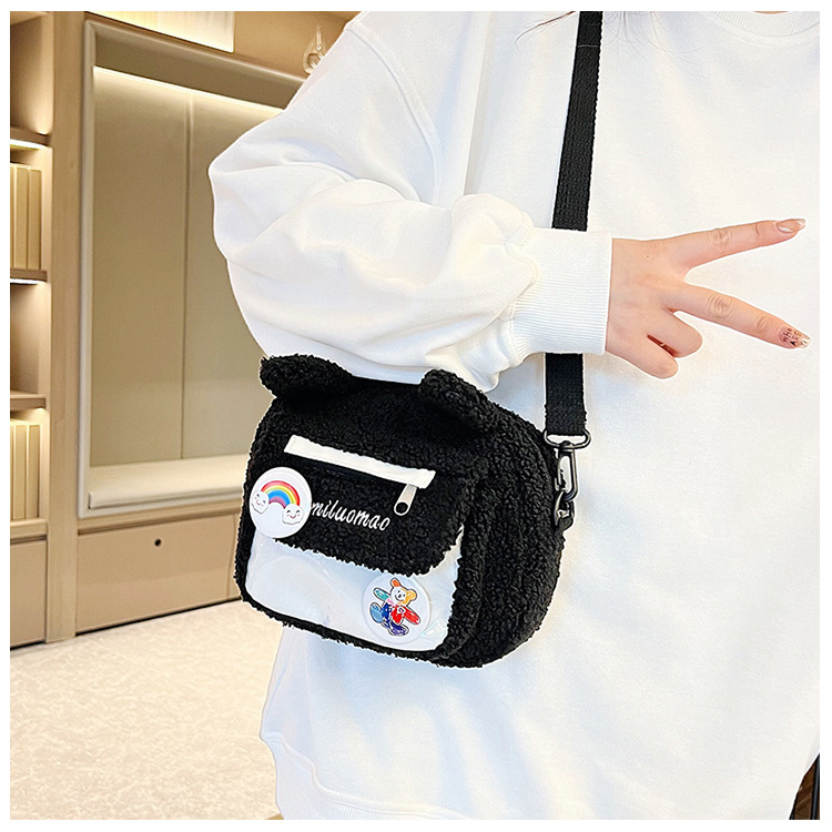 2022 Autumn and winter Edition Japanese cute plush bear bag, new Instagram cartoon student crossbody bag and single-shoulder bag undefined