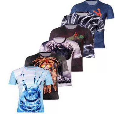Внешняя торговля 3DT рубашка Amazon Досуг 3D Капля воды печать круглый вырез Футболка сетка футболка с коротким рукавом производители оптом