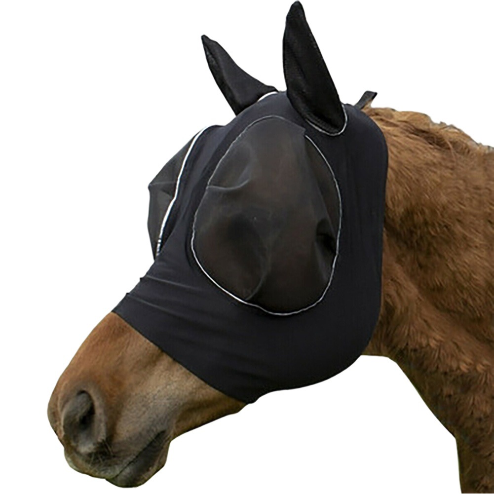 Factory in stock and fast delivery Anti-mosquito Horse Hood Breathable Horse Mask Horse Various Printed Horse Mask Equestrian Supplies